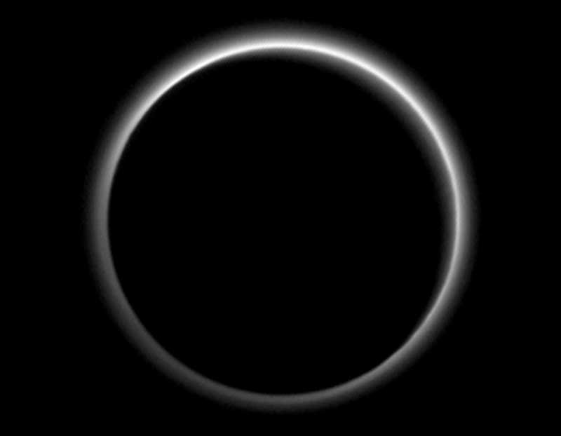 Pluto Backlight By The Sun